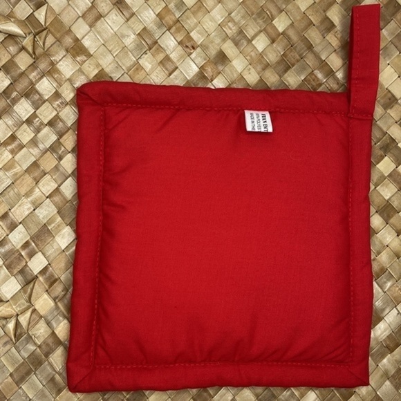 Tropical Leaf Textile Art Embroidered Pot Holder NWT - Picture 3 of 5